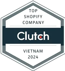 Clutch Top Shopify Company 2024（ベトナム）受賞ロゴ