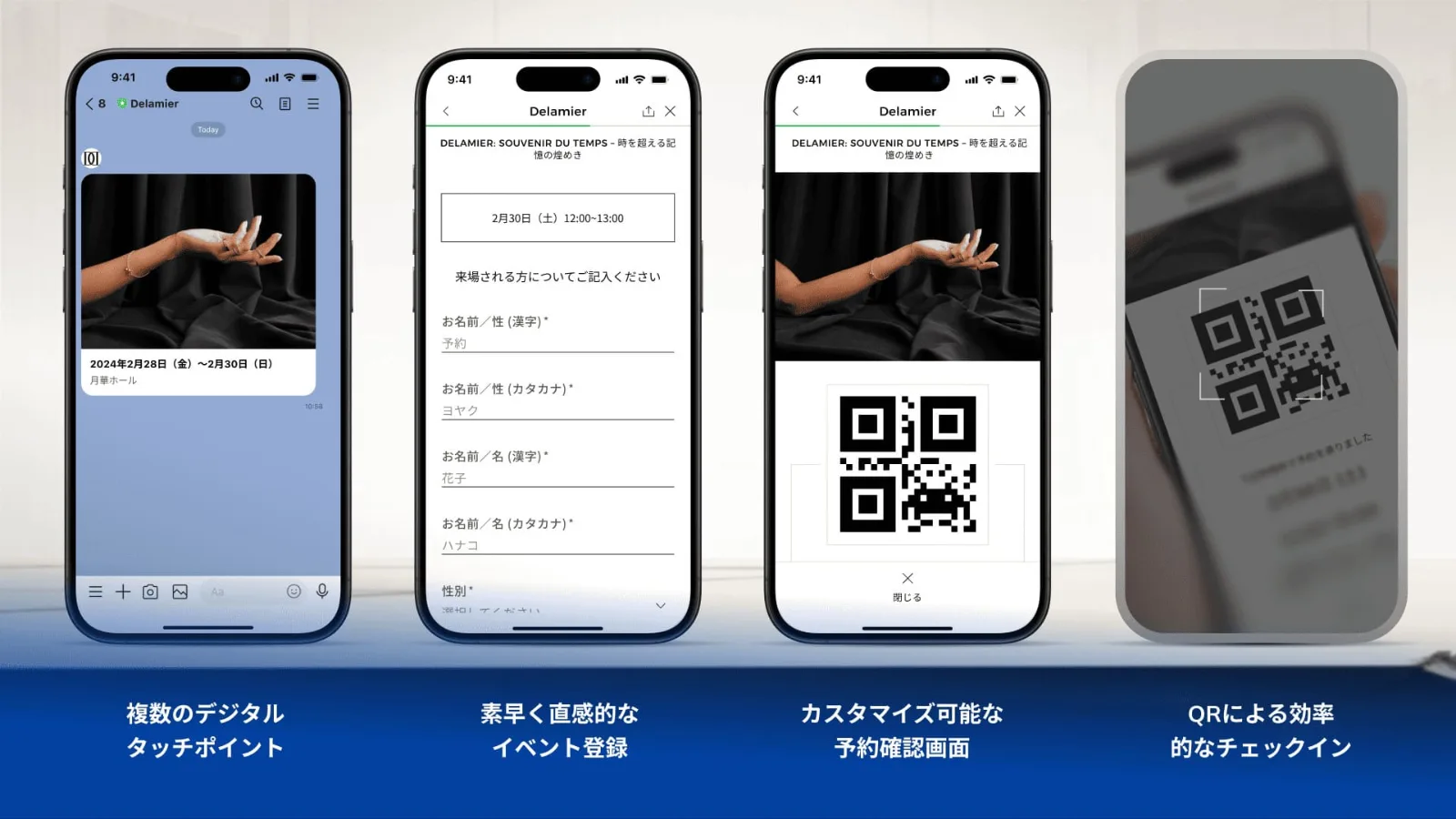 LINEミニアプリでのイベント予約からQRコードでのチェックインまでの流れ