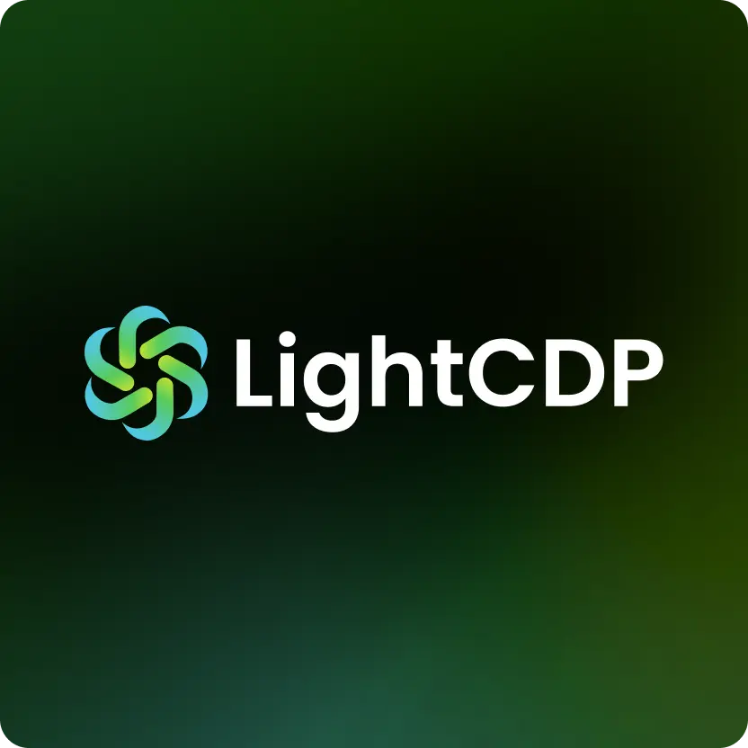 LightCDP 顧客データ基盤の抽象的なビジュアル