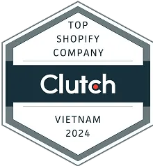 Clutch Top Shopify Company 2024（ベトナム）受賞ロゴ